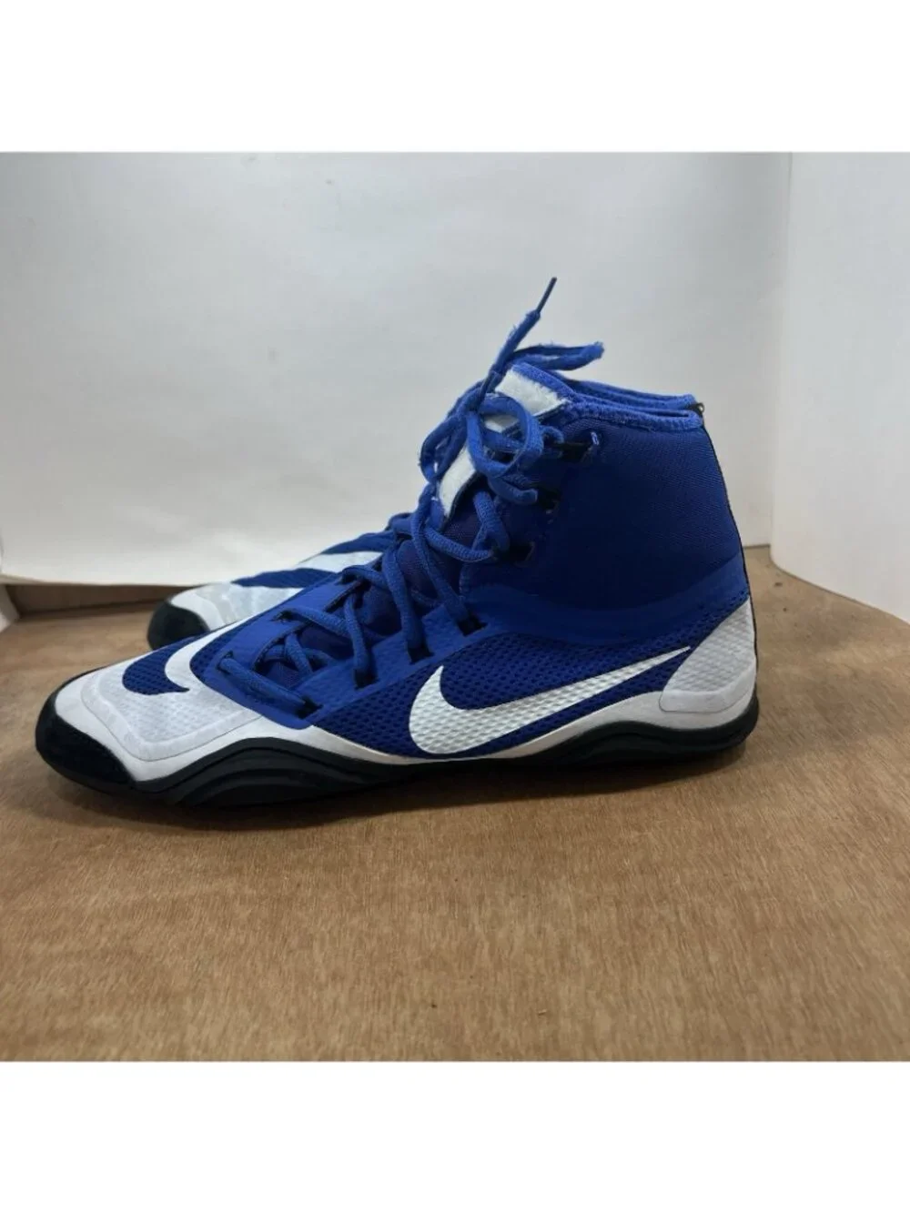 Nike 717175-410 Hypersweep Wrestling Shoes Men Size 13 Varsity Royal Blue White